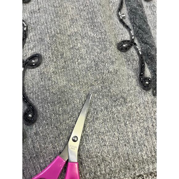 🌟3 for $35🌟 Santorini by Diffusion Vintage Silk/Angora‎ Beaded Sweater, Size M - Picture 7 of 7